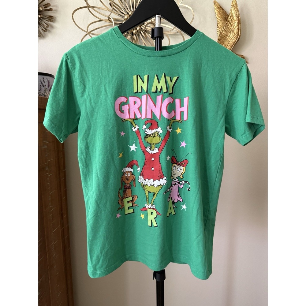The Grinch T Shirt Youth L 10/12 Green Christmas Cindy Lou Max Dr Seuss 2025